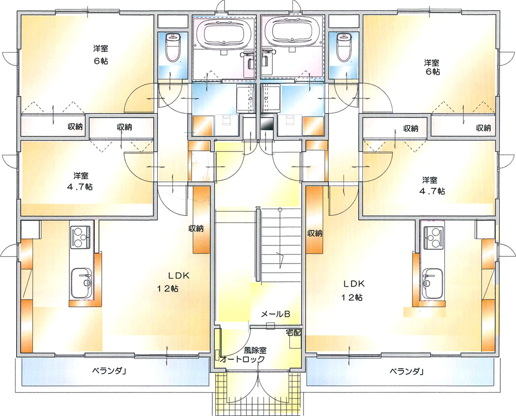 ランドシャルマン米沢駅東 平面図