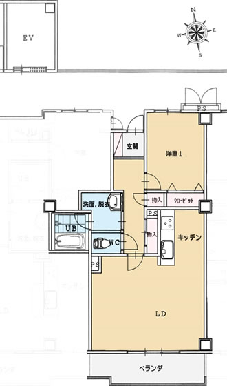 米沢市 中古マンション チャーメリー上杉公園 302号室 間取り