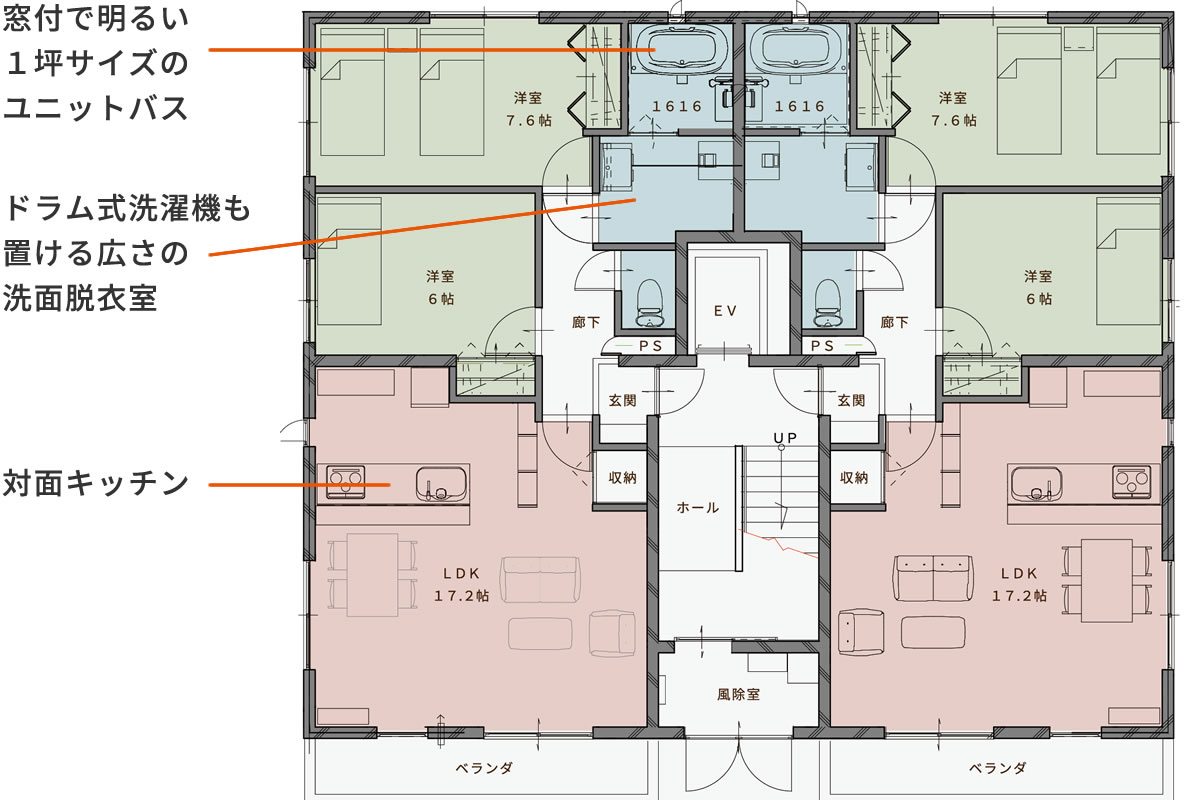 シャルマン米沢駅東 平面図
