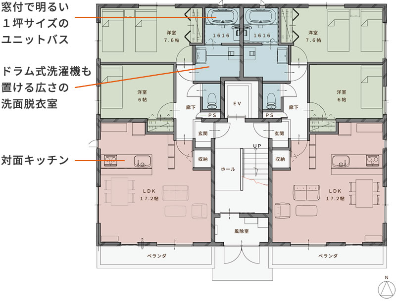 シャルマン米沢駅東 平面図